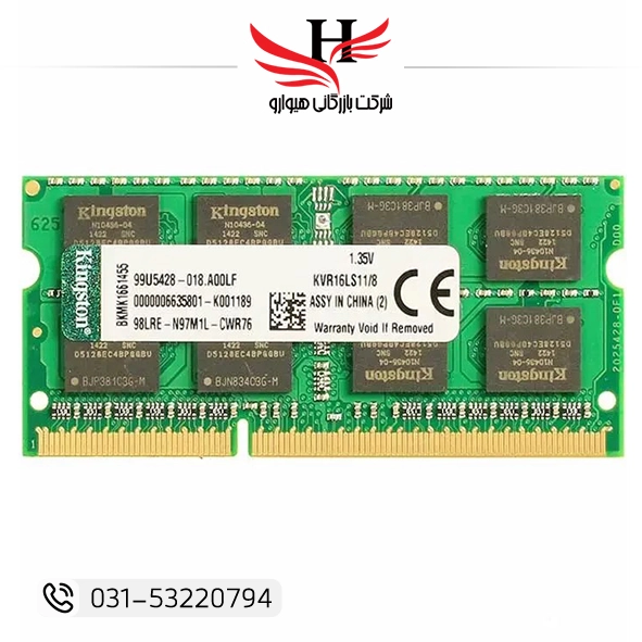 رم لپ تاپ استوک کینگستون KINGSTON KVR1333 / 16LS8GBD3 DDR3 1333MHz مناسب ارتقای لپتاپ و تعمیرات | خرید تکی و عمده از هیوارو